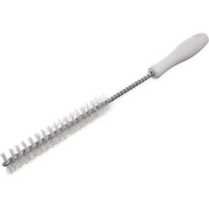 Carlisle, Sparta® Spectrum®, 1in, Valve & Fitting Straight Brush 15" Long/1" D - White, Galvanized Wire Bristles, White