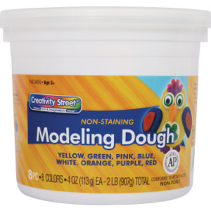 Modeling Dough, 8 Assorted Colors, 4 oz. Per Piece, 8 Pieces