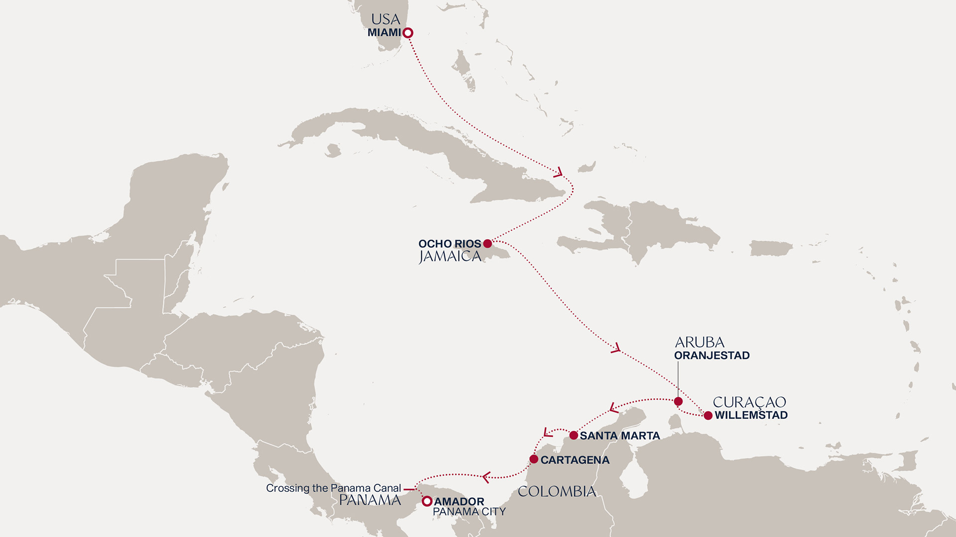 Itinerary map