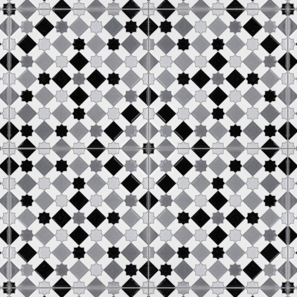 Sevillano Giralda Light Grey 7.88x7.88 Square Ceramic Wall Only Digital Pattern