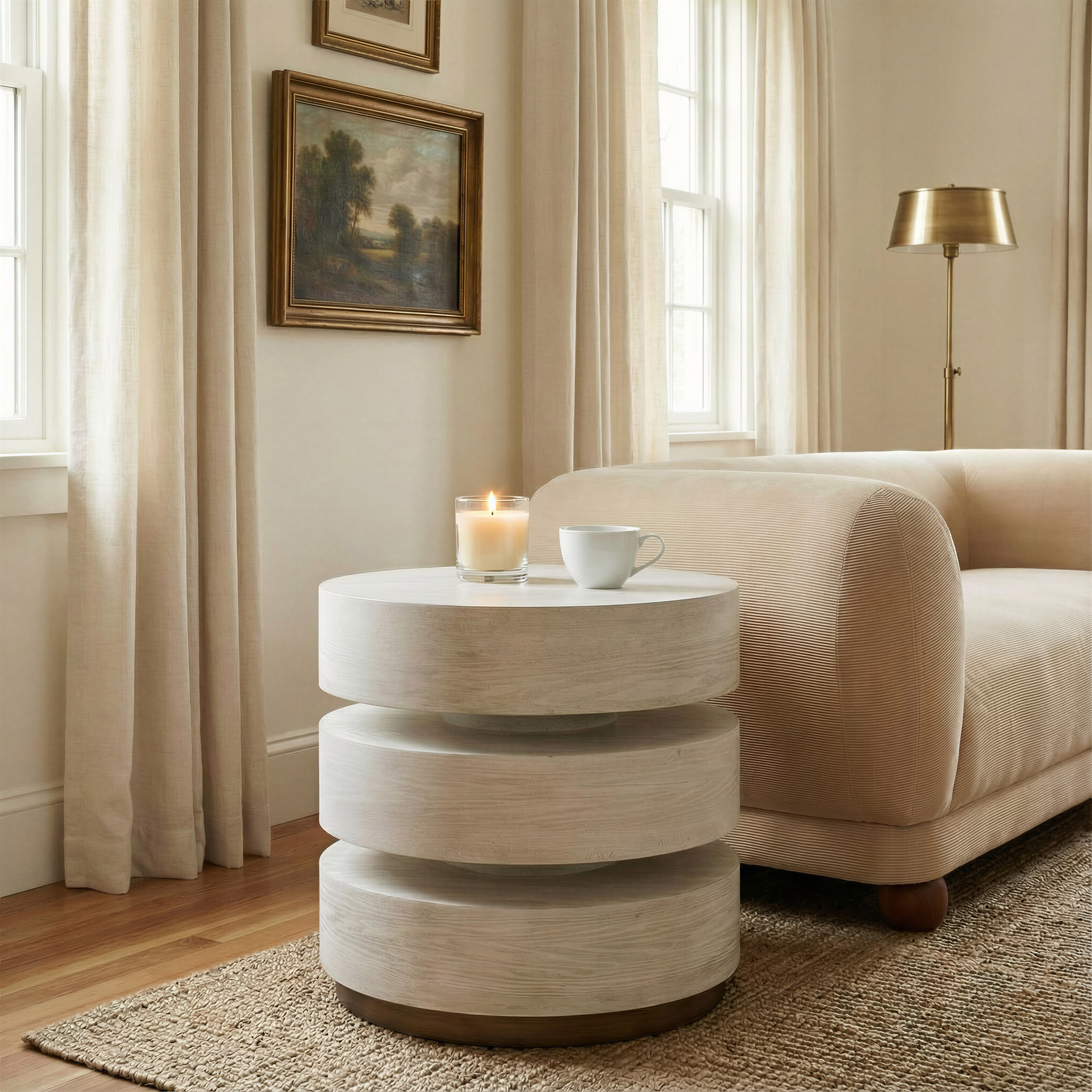 Laha Side Table Oak White product image