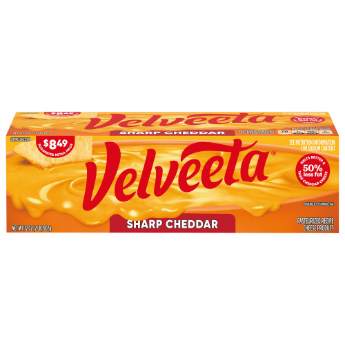 Velveeta Sharp Cheddar Cheese, 32 oz Block PP