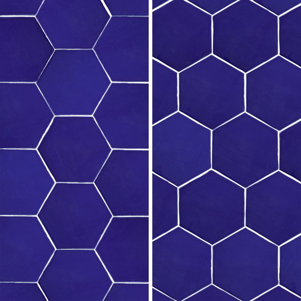 Viva Hex Azul 5-7/8 in. x 6-3/4 in. Ceramic Wall Tile