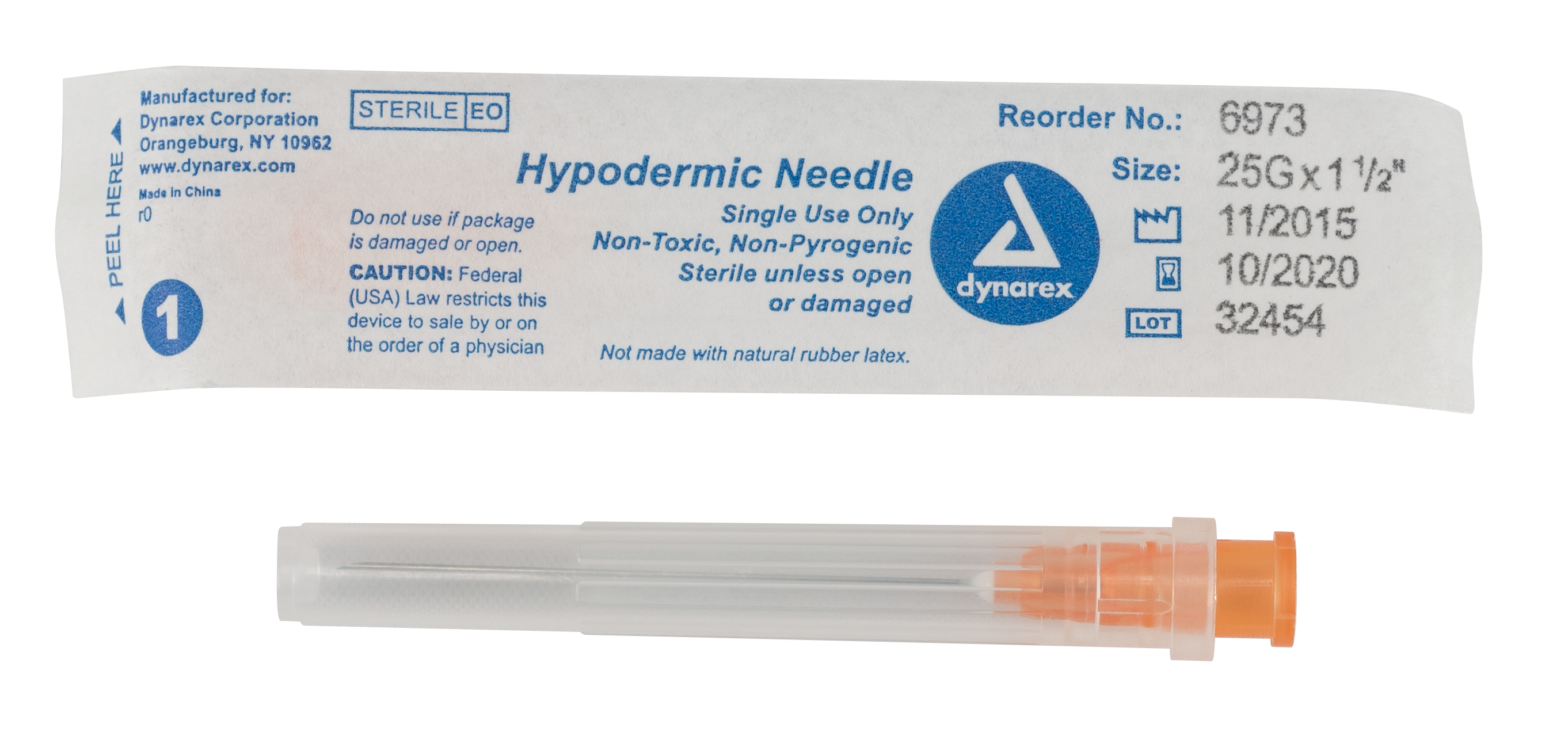 Hypodermic Needle 25G, 1 1/2