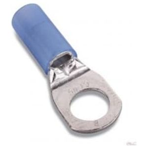 Sta-Kon®, Ring Terminal, Copper, 6 AWG,1/4 in. Stud, Vinyl Insulation, Tin-Plated, Blue,