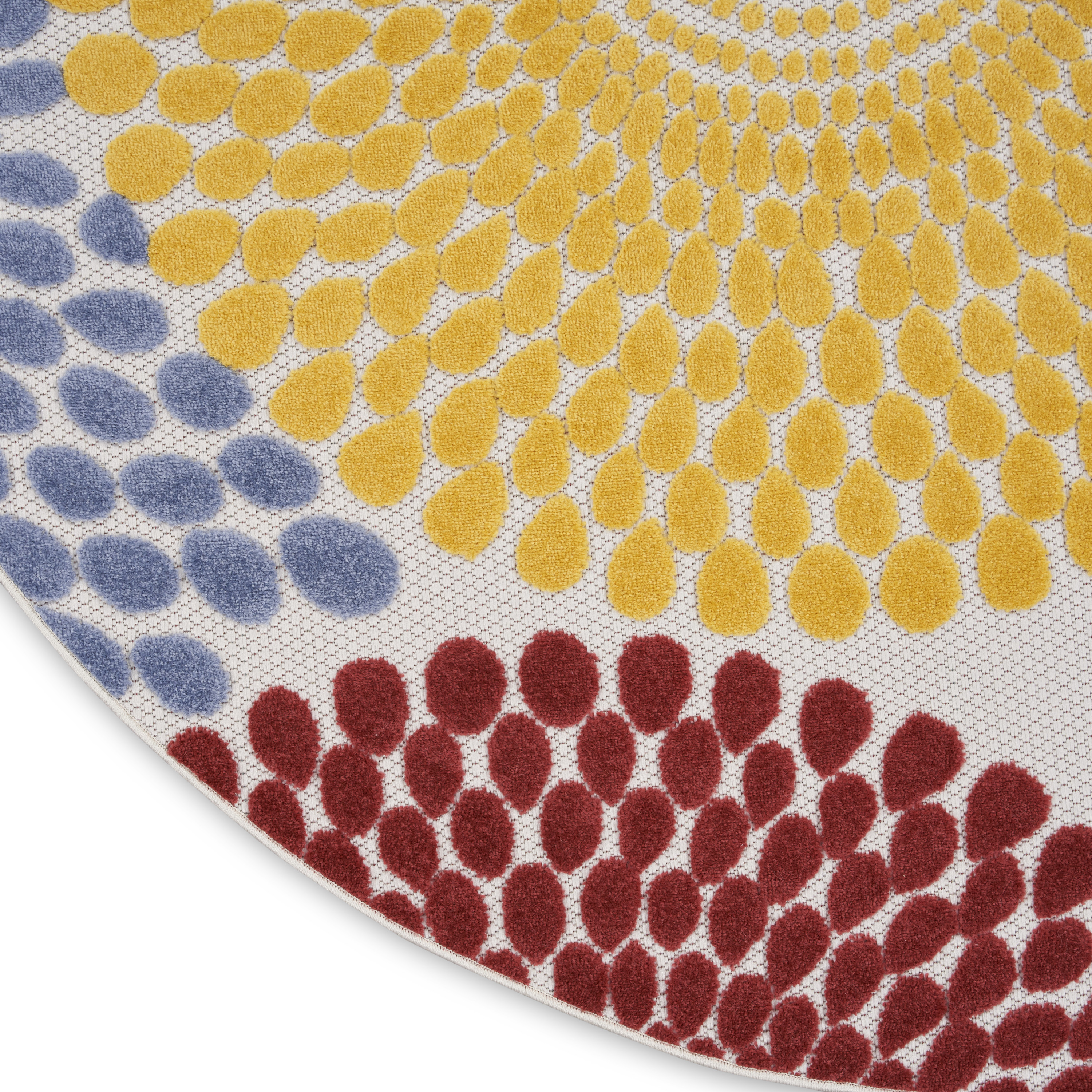 Nourison Aloha 7'10" x Round Multicolor Modern Rug