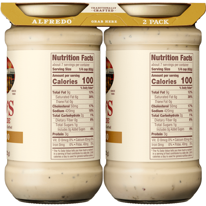 Alfredo Sauce, 15 oz - Right Image