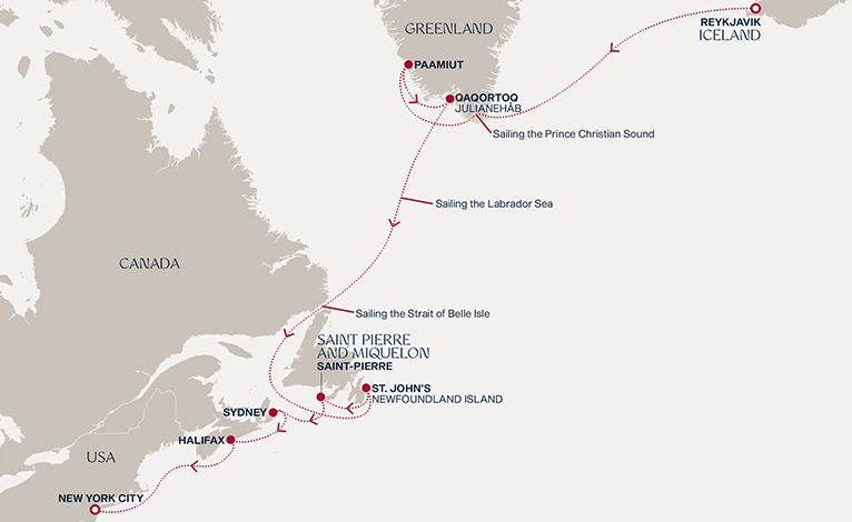 Itinerary map