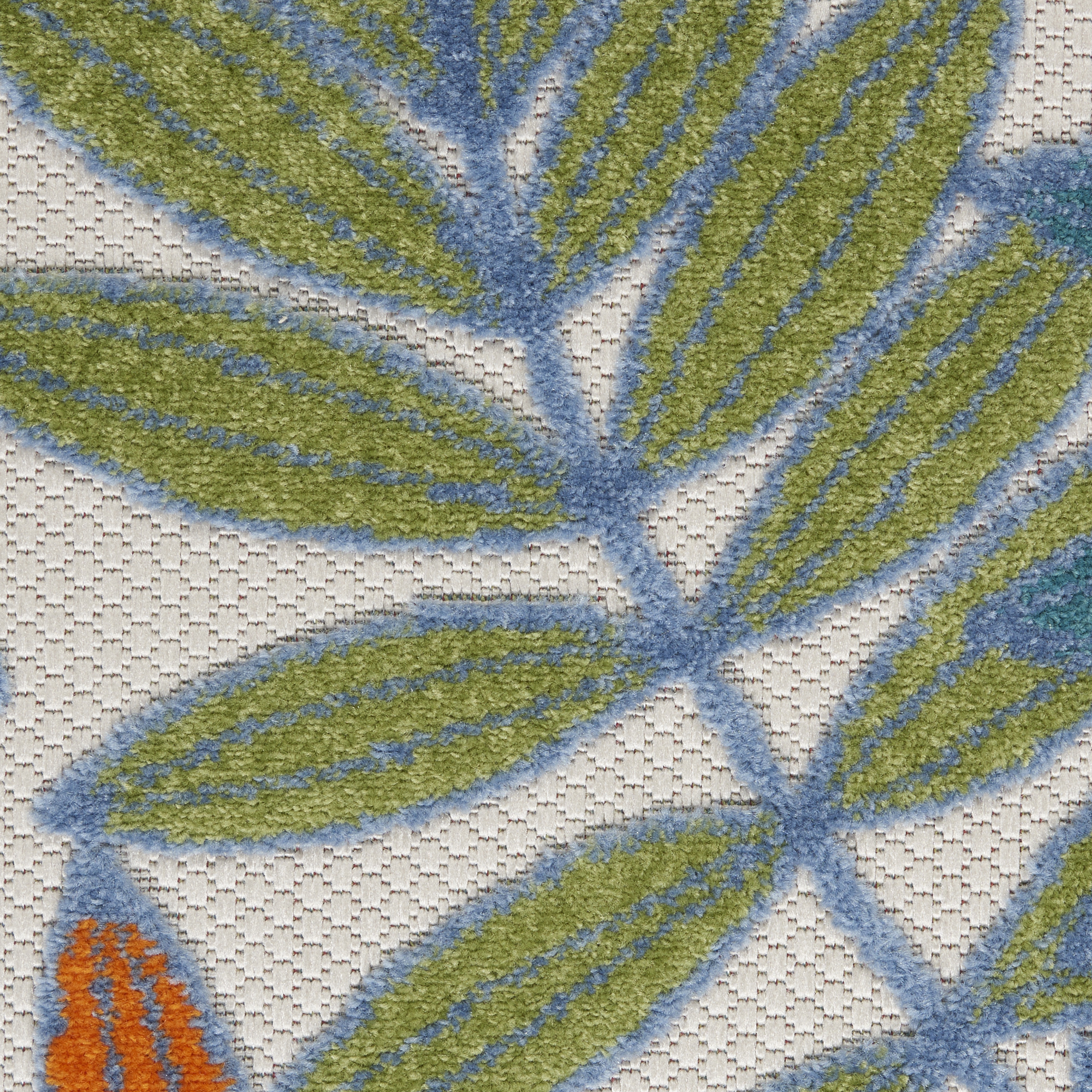 Nourison Aloha 2'8" x 4' Ivory Multicolor Tropical Rug