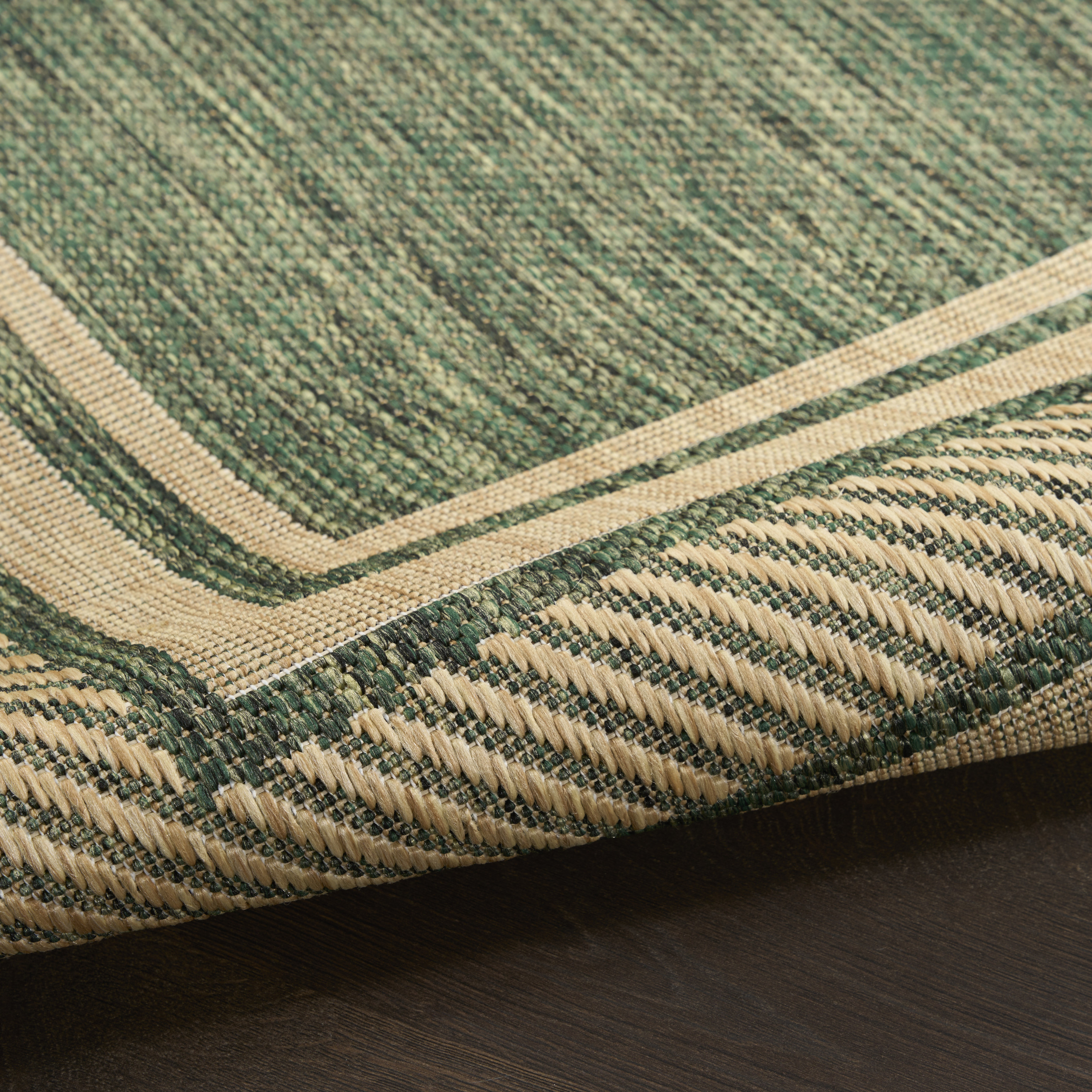 Nourison Horizon Indoor/Outdoor 4' x 6' Green Modern Rug