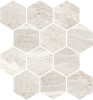 Marbles Oniciata Ivory 9×11 Hexagon Mosaic Polished