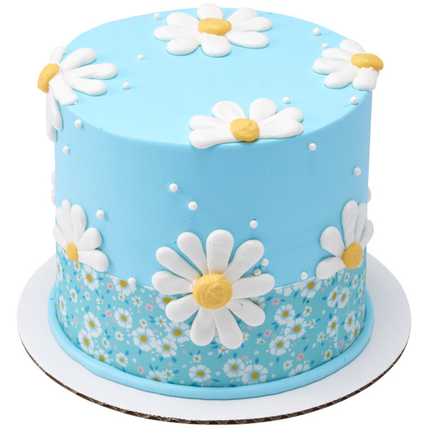 Blue Ditsy Print PhotoCake® Edible Image® Strips