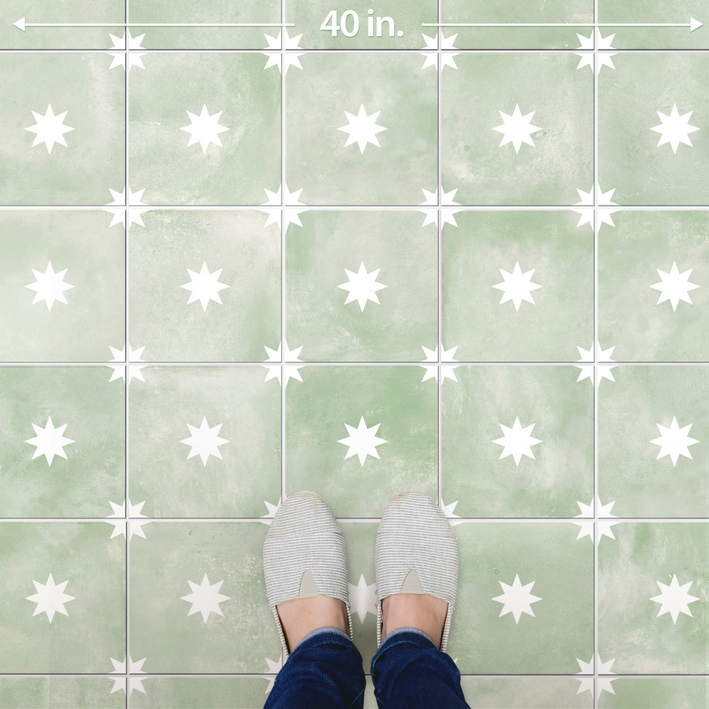 Starlight Sage 17-3/8 in. x 17-3/8 in. Porcelain Floor and Wall Tile