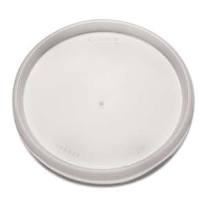 Dart, Plastic Lids for Foam Cups, Bowls and Containers, Flat, Vented, Fits 6-32 oz, Translucent