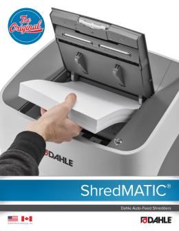 Dahle ShredMATIC® Brochure