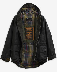 Barbour x TO KI TO Mountain Waxed Jacket Sage