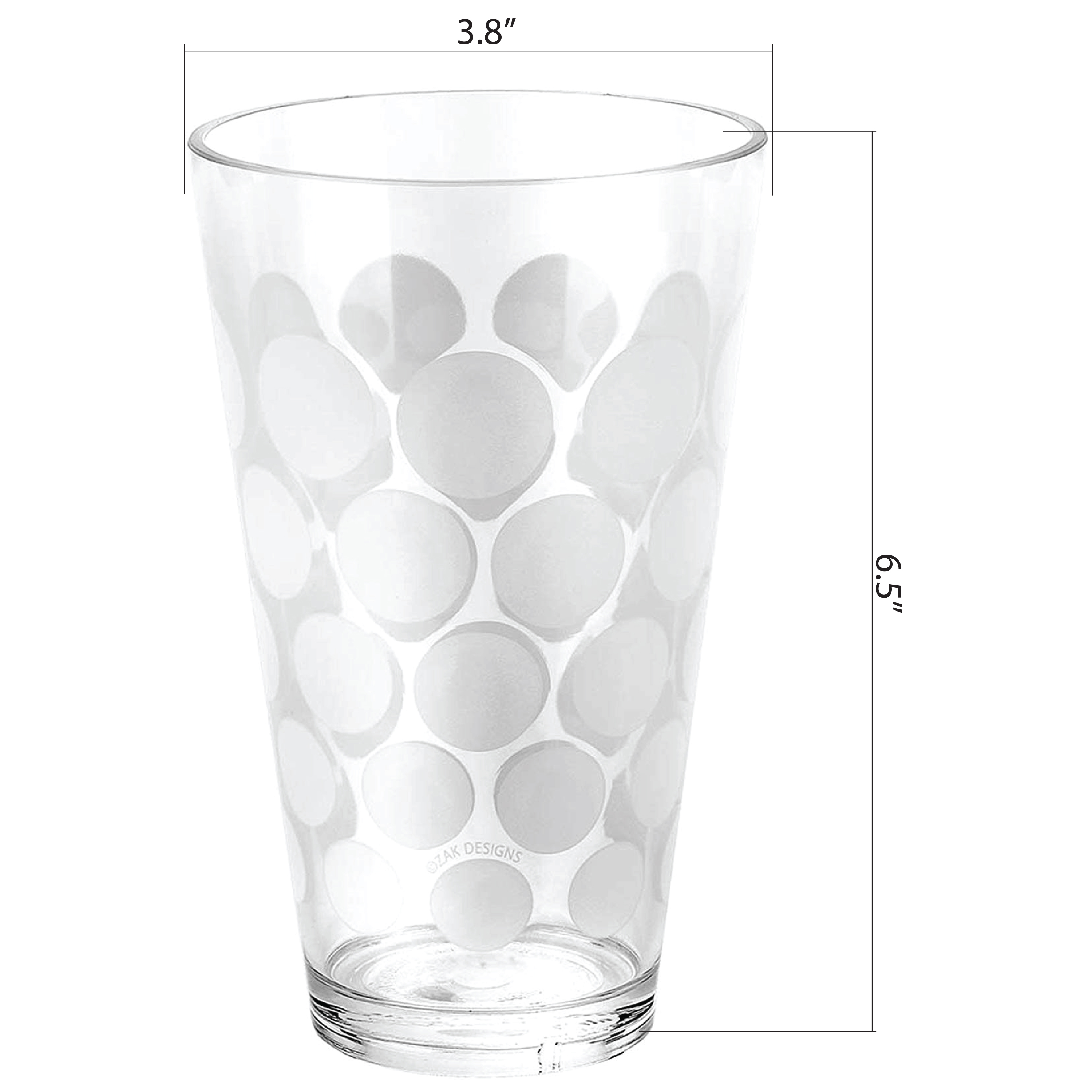 Dot Dot 20 ounce Highball Glass, White, 6-piece set slideshow image 13 Dot Dot 20 ounce Highball Glass, White, 6-piece set slideshow image 13