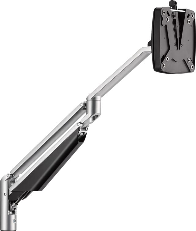 Novus CLU II is designed with a taller, longer profile to elevate a larger monitor into a comfortable viewing position.