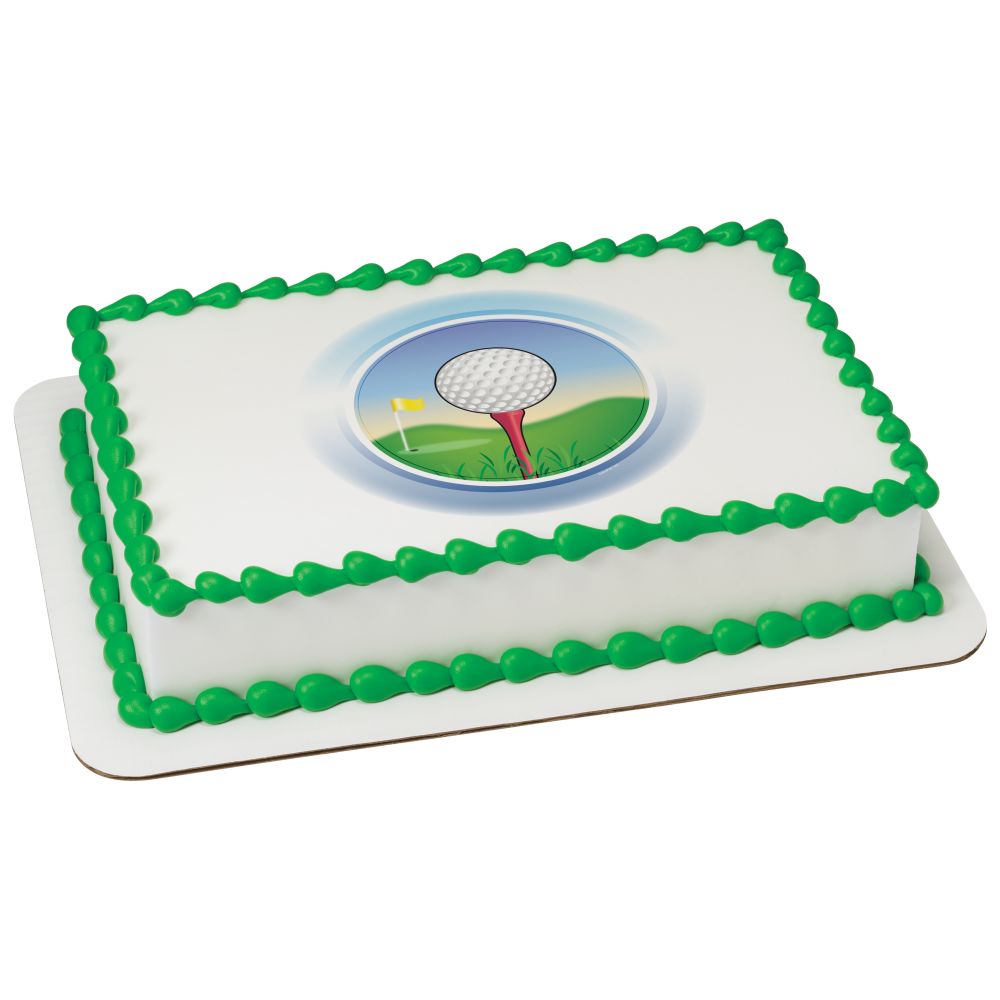 Image Cake Golf Ball On Tee