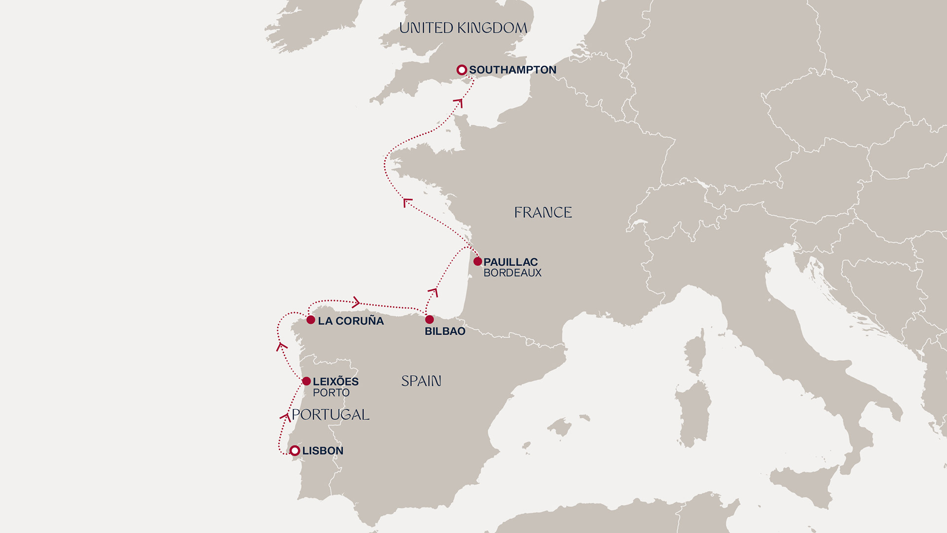 Itinerary map