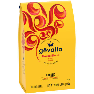 Gevalia House Blend Medium Roast 100% Arabica Ground Coffee, for a Keto and Low Carb Lifestyle, 20 oz Bag