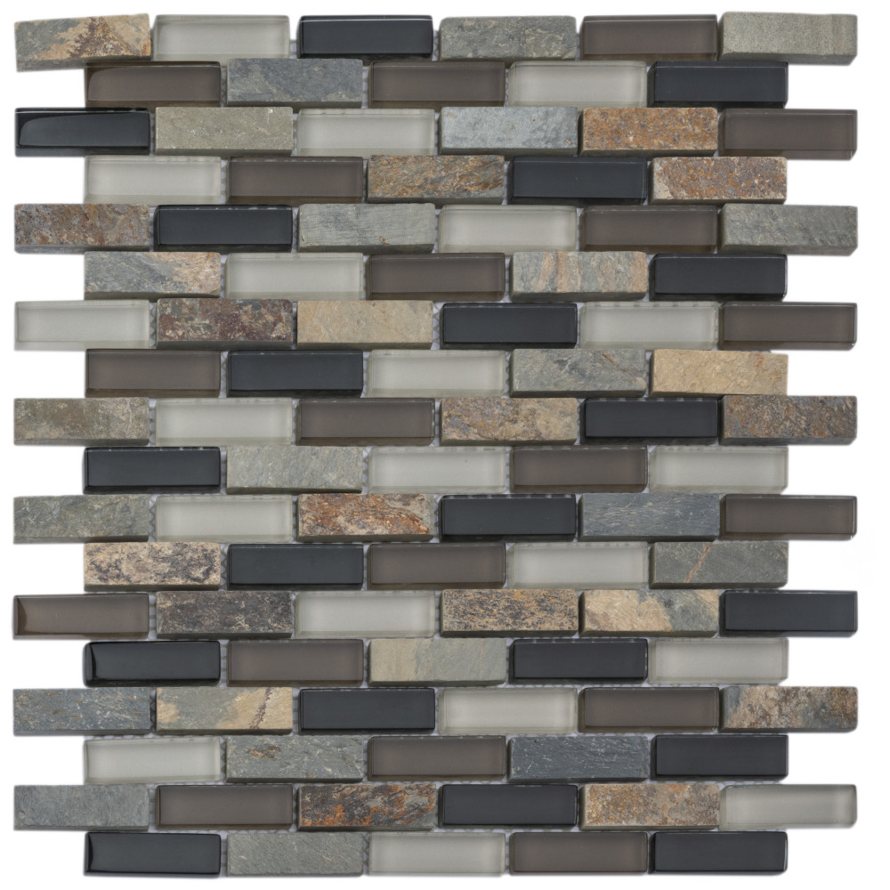Sample – Tessera Subway Stonehenge Glass Mosaic Tile