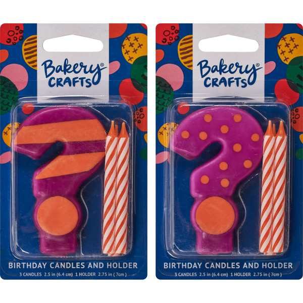 ? Stripes & Dots Numeral Candles