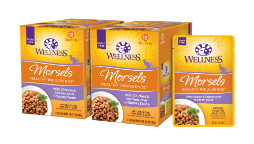 Wellness Complete Health Healthy Indulgence Morsels Chicken & Chicken Liver Front packaging