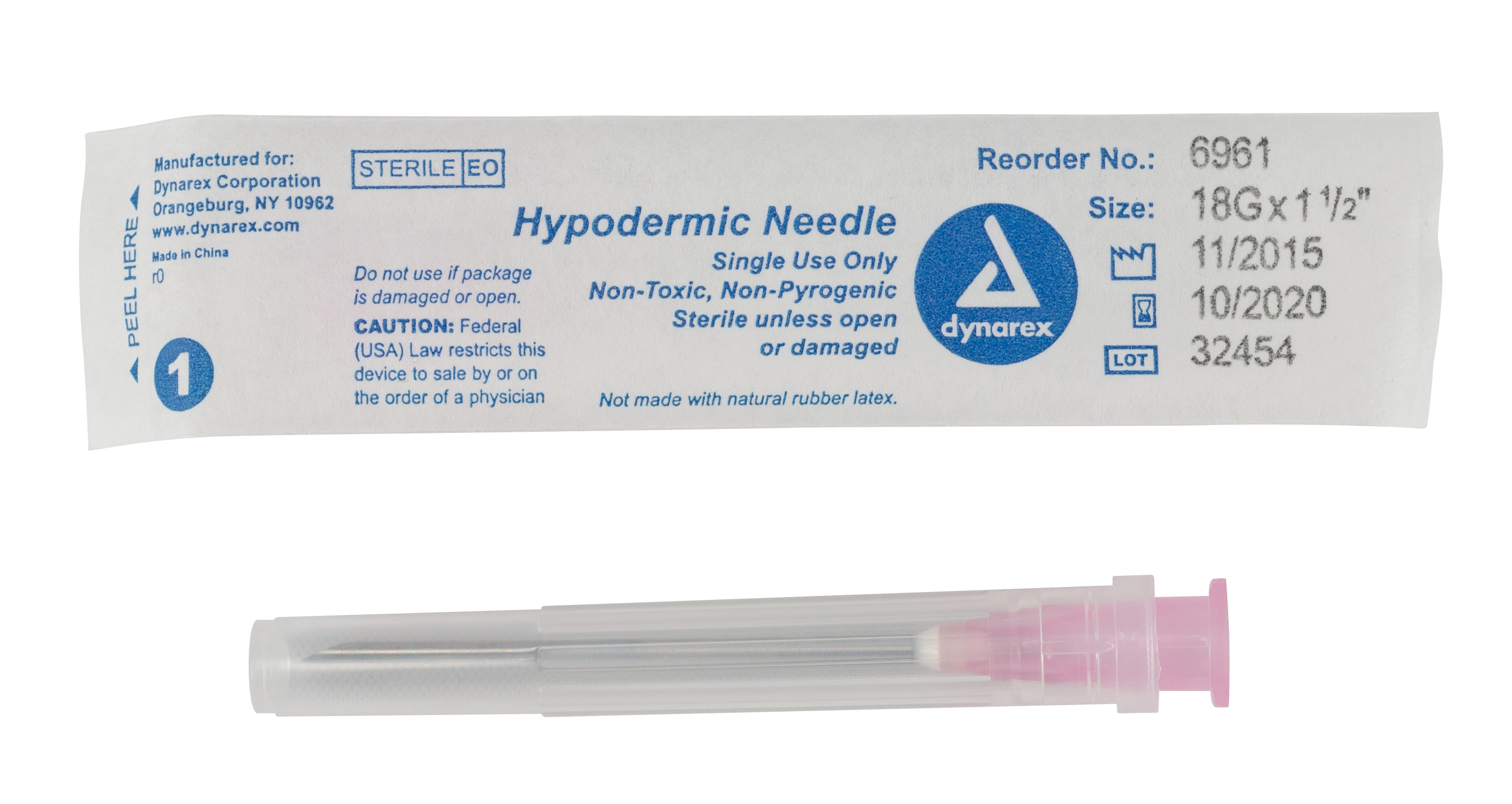 Hypodermic Needle 18G, 1 1/2
