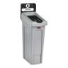 Rubbermaid Commercial, Slim Jim, Closed Lid Insert, Rectangular, Resin, Black, Receptacle Lid