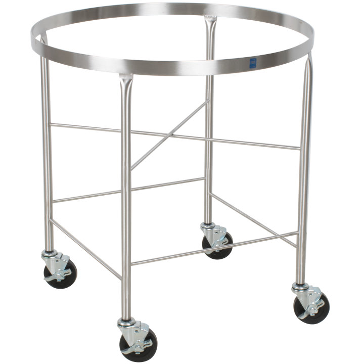 Stainless steel mobile bowl stand for 80-quart mixing bowl