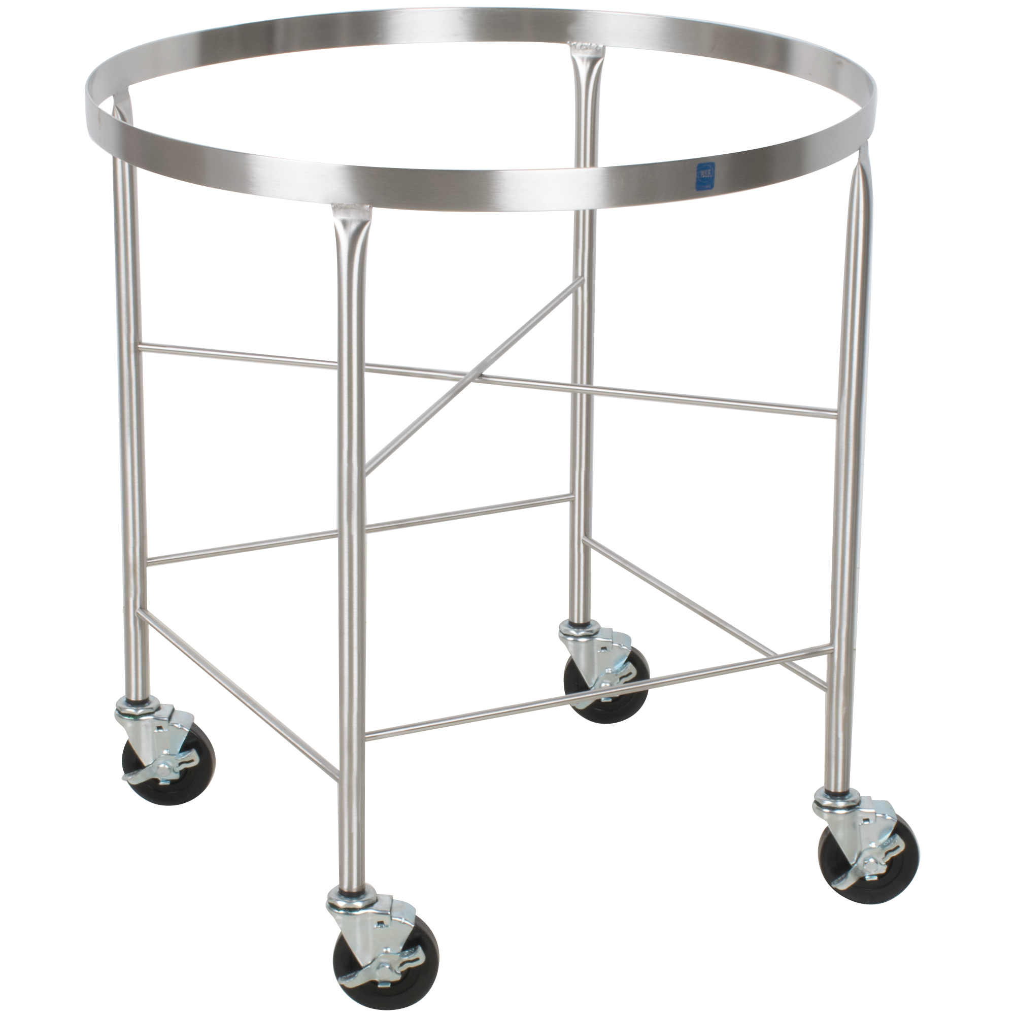 Stainless steel mobile bowl stand for 80quart mixing bowl
