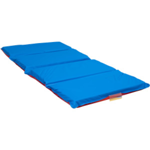 2" 4 Section Folding Rest Nap Mat - Red/Blue