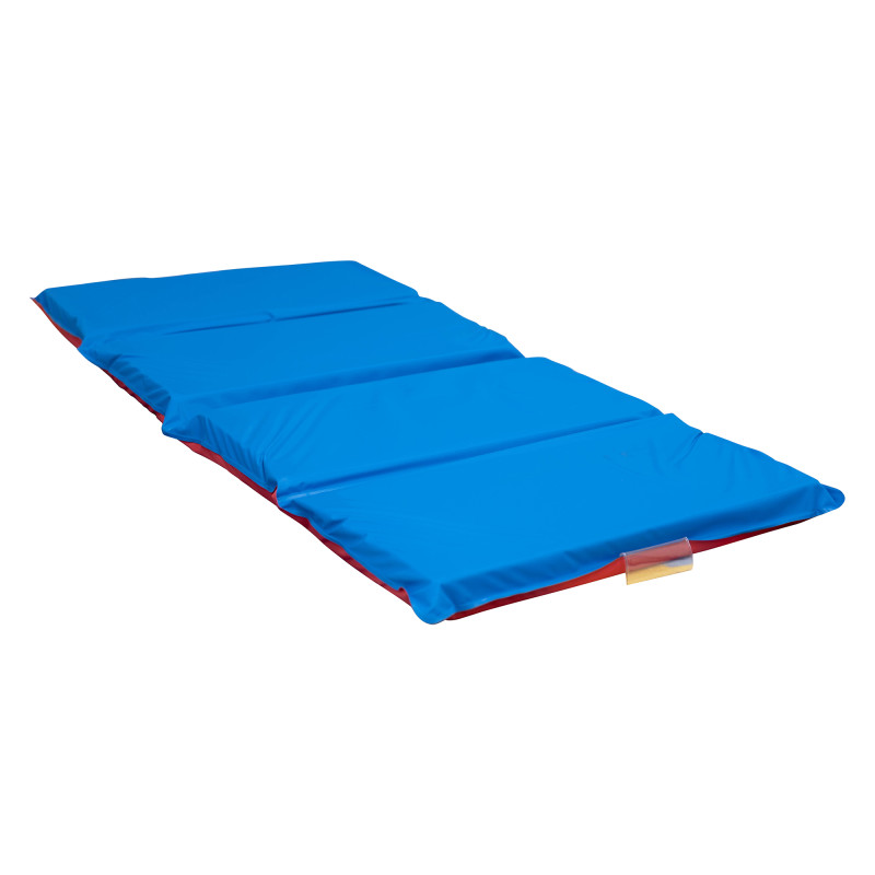 2" 4 Section Folding Rest Nap Mat - Red/Blue