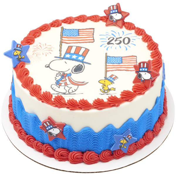 Peanuts® Snoopy® 250th Celebration PhotoCake® Edible Image®