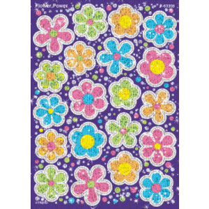 Flower Power Sparkle Stickers&reg;-Large, 40 ct
