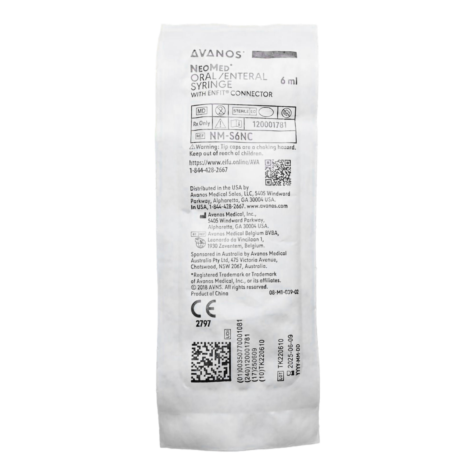 NeoMed® Enteral / Oral Syringe, 6 mL
