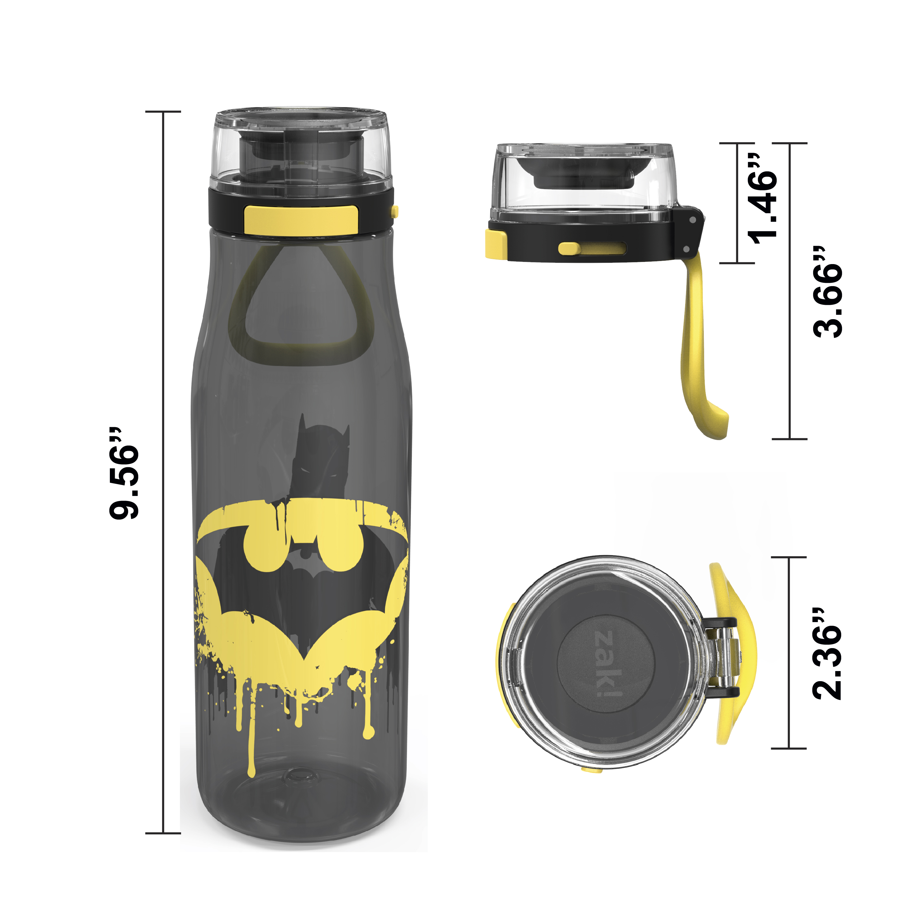 DC Comics 25 ounce Water Bottle, Batman, 3-piece set slideshow image 8 DC Comics 25 ounce Water Bottle, Batman, 3-piece set slideshow image 8