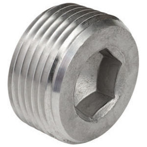 Counter-Sunk Hex Head Plug, Conduit Plug, Stainless Steel, 1-1/2 in.