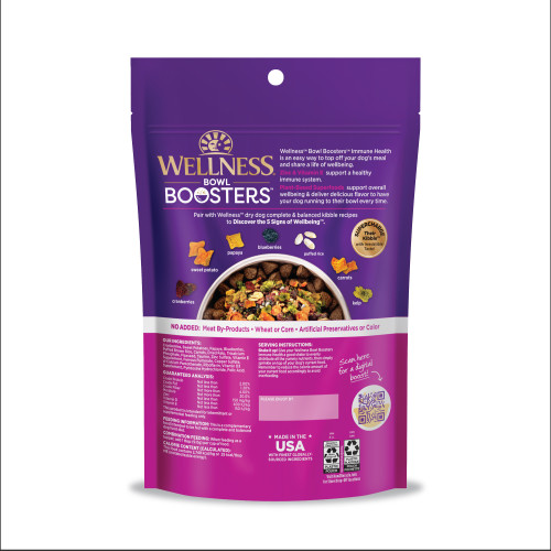Wellness Bowl Boosters Functional Topper Immune Health back packaging