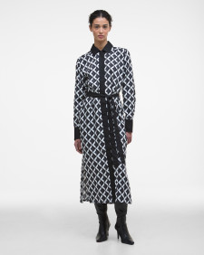 Kleid Denim Printed Midi Multi