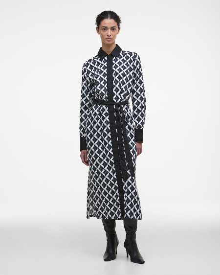 Kleid Denim Printed Midi