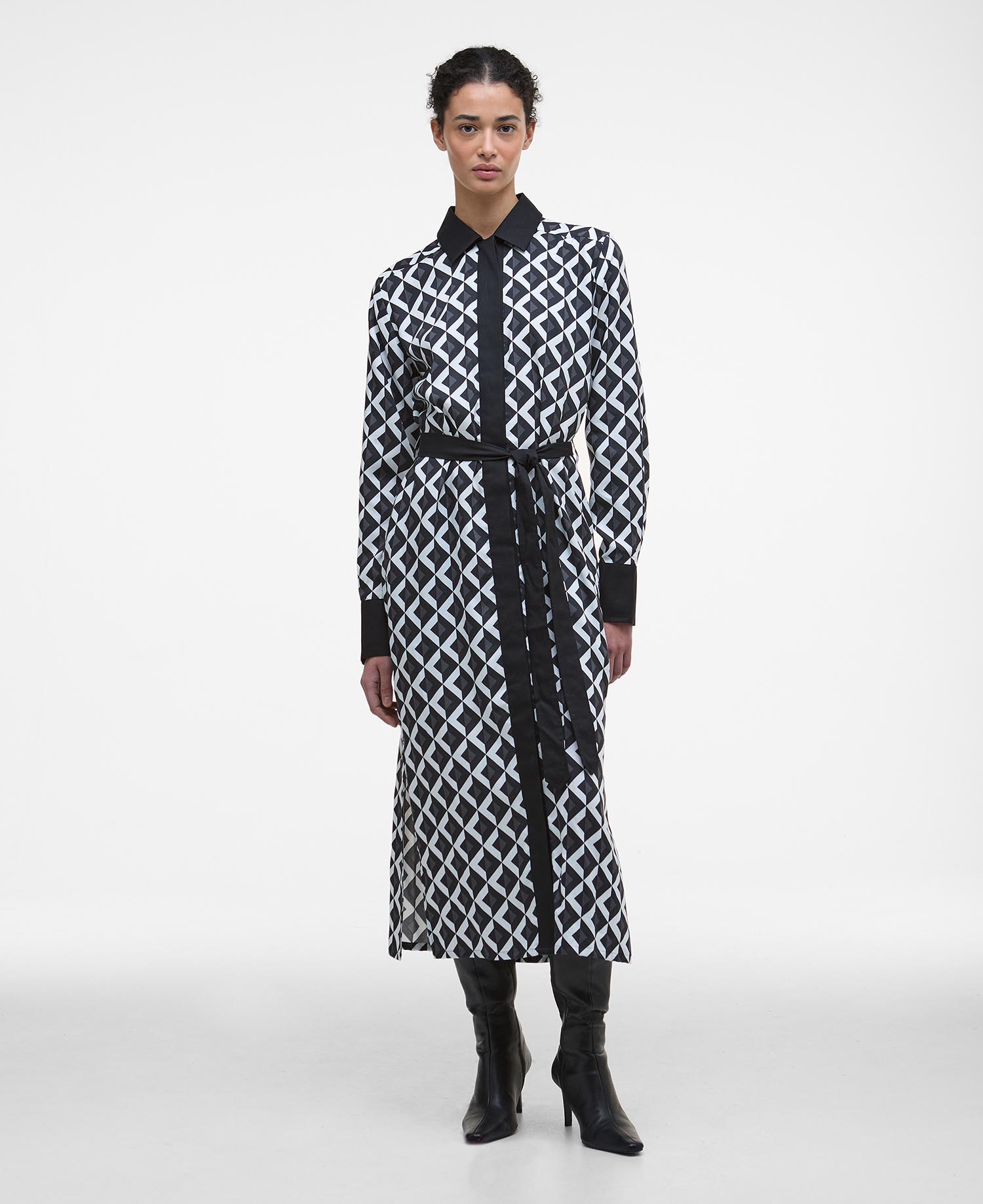 Kleid Denim Printed Midi image number 1