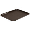 14" x 18" polypropylene fast-food tray in brown
