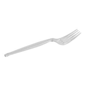 Dixie, Heavy-weight Polystyrene Disposable Plastic Forks, Clear