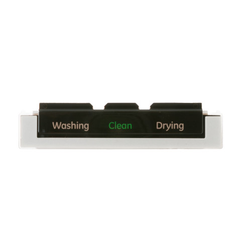 Dishwasher lens and adhesive