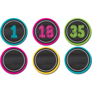 Chalkboard Brights Numbers Magnetic Accents