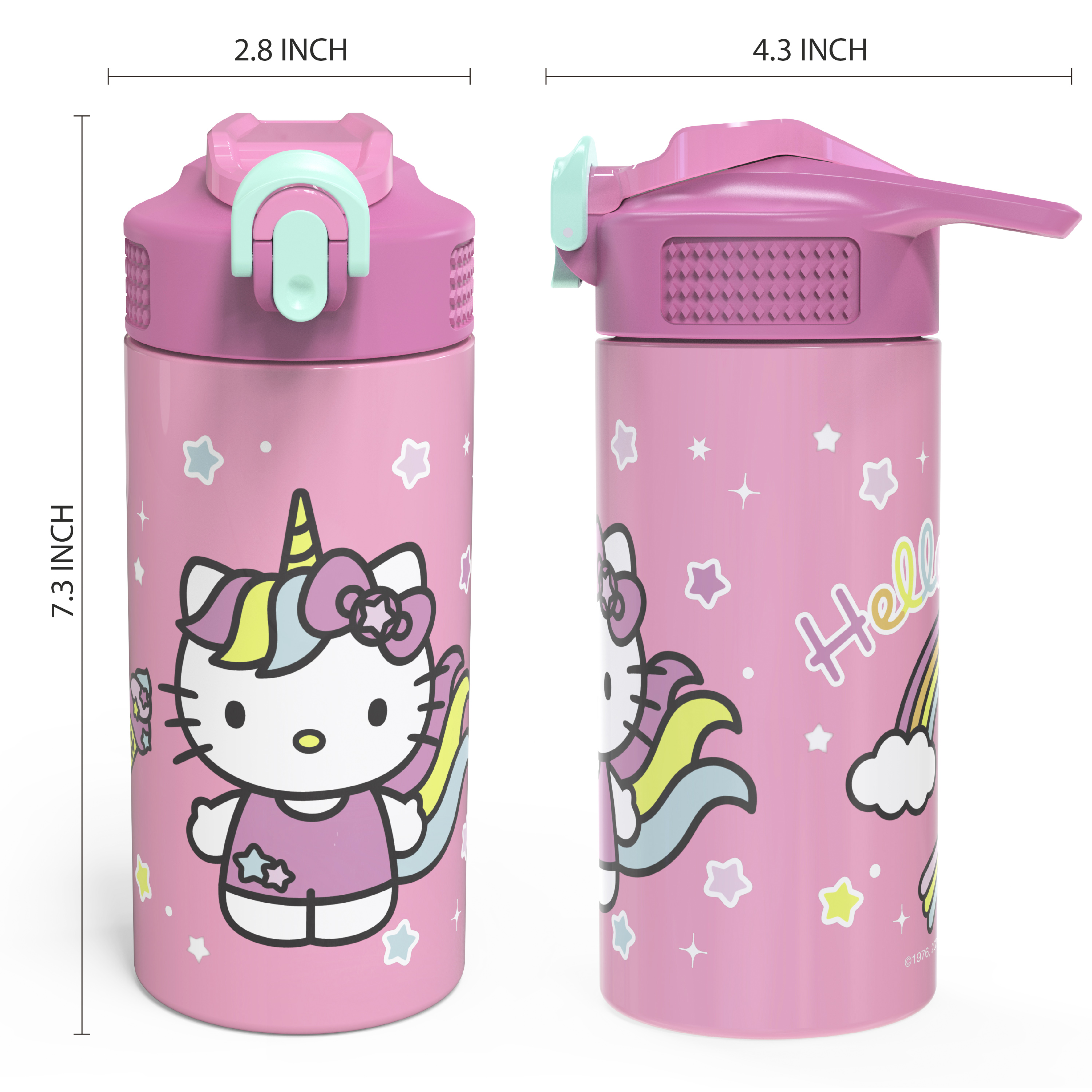 Sanrio 14 ounce Stainless Steel Vacuum Insulated Water Bottle, Hello Kitty slideshow image 8