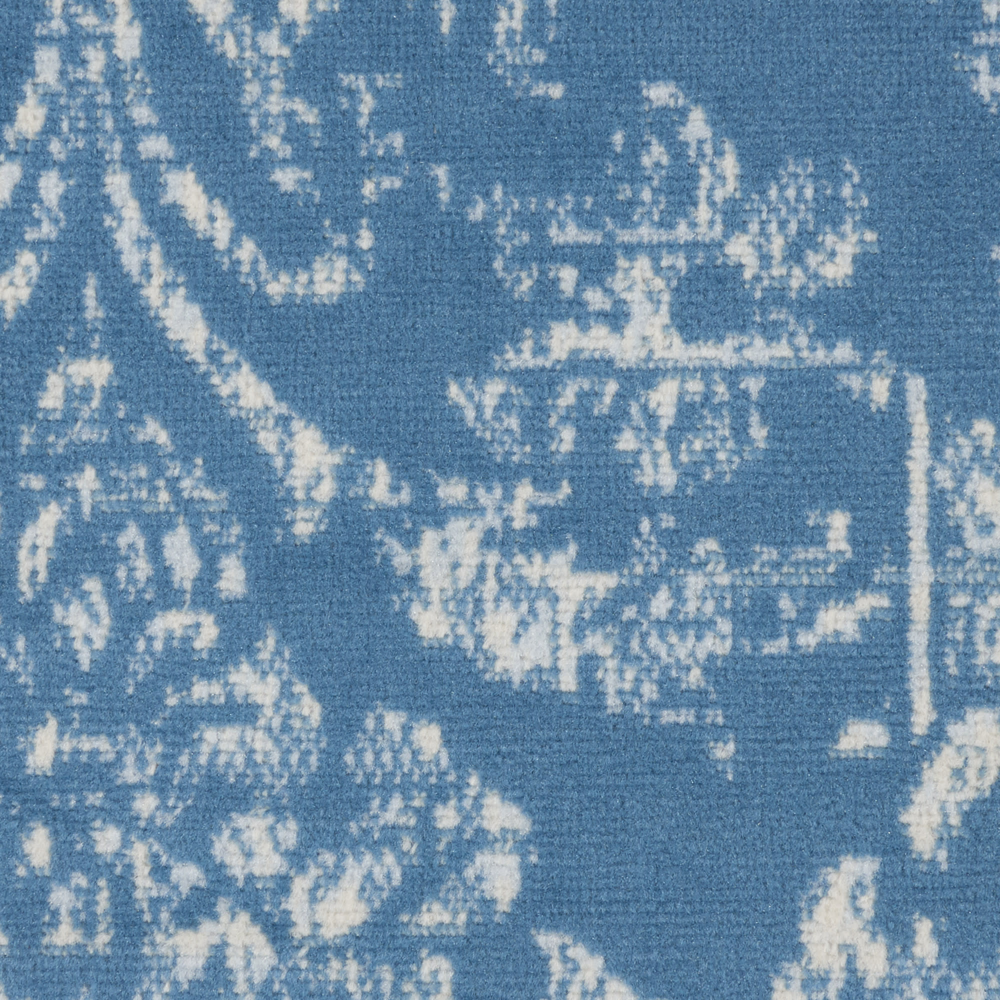 Nourison Jubilant 5'3" x Round Blue Vintage Indoor Rug