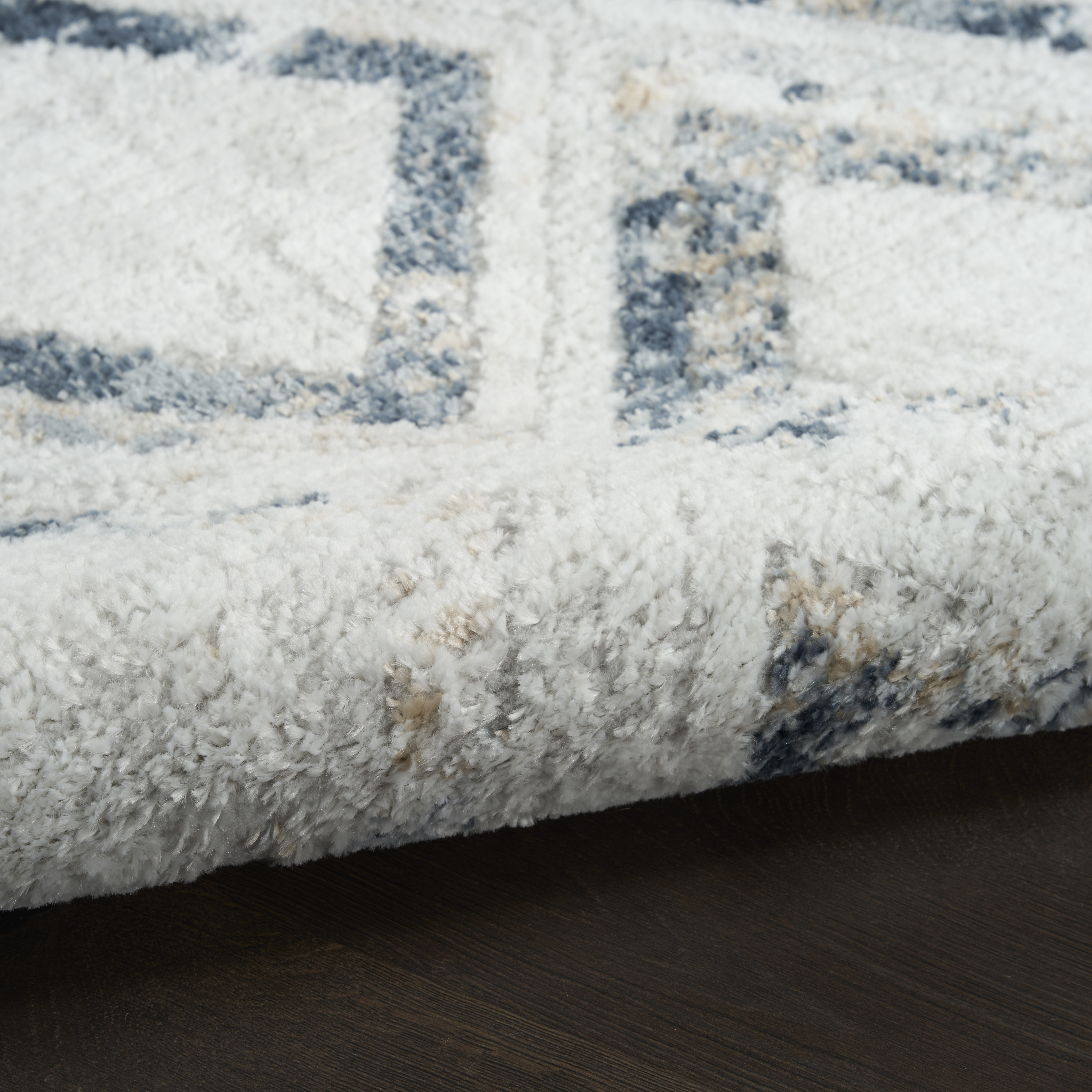 Nourison Dekor 2' x 4' Grey Navy Modern Indoor Rug